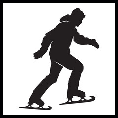 Obraz premium Ice Skate Silhouette clipart