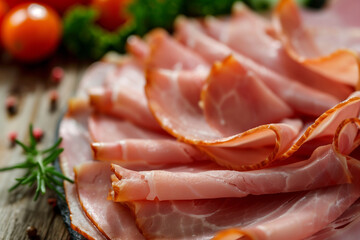 Close Up of Meat With a Sprig of Rosemary