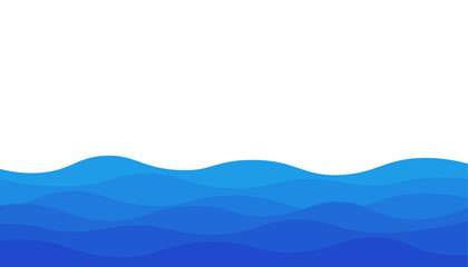 Blue river ocean wave layer background