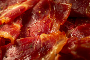 Close-Up of Sliced Cured Meat Assortment