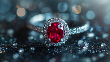 Luxury ruby ring