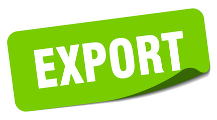 export sticker. export label