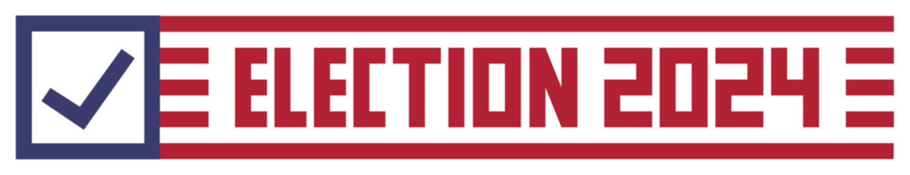 US Presidential Election 2024. United States of America Vector Banner Flag. November 5 Vote Day.