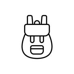 Fototapeta premium Backpack outline icons, minimalist vector illustration ,simple transparent graphic element .Isolated on white background