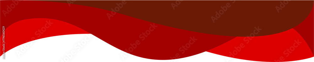 Fototapete modern business red header design border wavy shape. header element