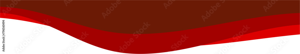 Poster modern business red header design border wavy shape. header element