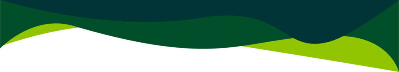 Modern Business Green Header Design Border Wavy Shape