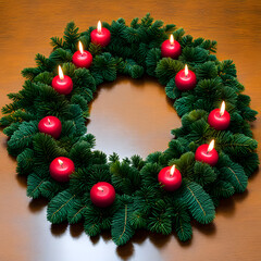Fototapeta na wymiar Advent calendar with candles, ai-generatet