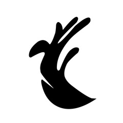 Obraz premium Water drop black