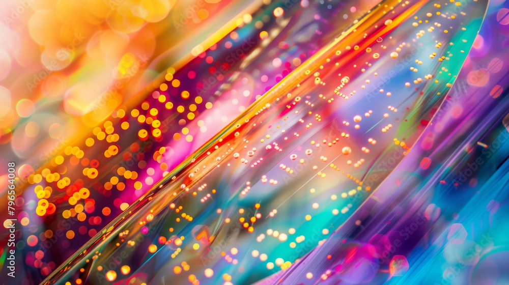 Poster a detailed image of a quantum dot film layered on top of a lcd panel emphasizing the potential for h