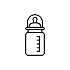 Pacifier outline icons, minimalist vector illustration ,simple transparent graphic element .Isolated on white background