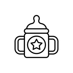 Pacifier outline icons, minimalist vector illustration ,simple transparent graphic element .Isolated on white background