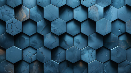 Abstract blue background with a seamless pattern of 3D cubes,Colorful Geometric Triangle Mosaic Texture Art