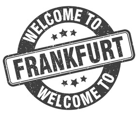 Welcome to Frankfurt stamp. Frankfurt round sign