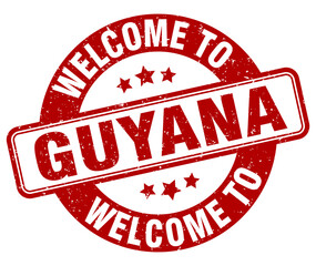 Welcome to Guyana stamp. Guyana round sign