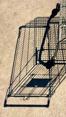Part of shopping cart supermarket silhouette.