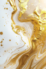 Shiny gold and white gradient wave pattern. Luxury gold marble background.