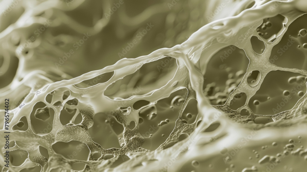 Poster magnified view of speckled surface demonstrating the air pockets ped in between the nanostructures t