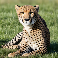 Cheetah lying in wait, ai-generatet