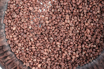 freshly roasted coffee beans