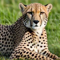 Cheetah lying in wait, ai-generatet