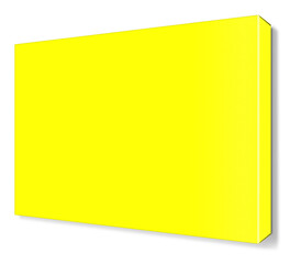 Yellow Canvas Wraps template for presentation layouts and design. 3D rendering.