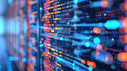 A computer screen with a lot of code on it