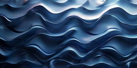 The image is a blue wave with a metallic sheen