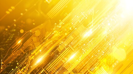 Abstract yellow tech background