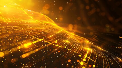 Abstract yellow tech background