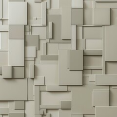 Monochromatic Abstract Blocks In Varied Sizes. Layered Rectangles In Monochrome Creating Visual Depth And Texture. Generative AI