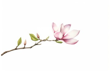 Obraz premium Magnolia blossom flower plant.