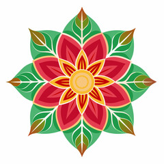 Decorative Flowers Vector, solid white background (30)