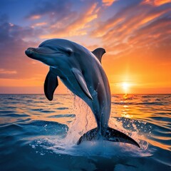 dolphin jumping in water