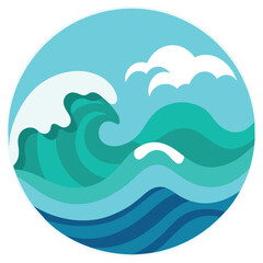 Fototapeta premium Majestic Waves - Oceanic Art Piece