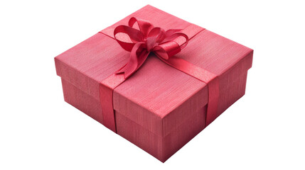 Obraz premium Red gift box isolated on white background
