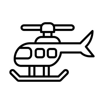 recommend clip art: Helicopter line icon