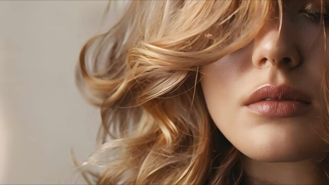 Stylish wig on stand, crisp isolation against white, fashion accessory focus