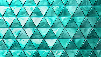 Turquoise triangles forming a seamless and visually captivating pattern.