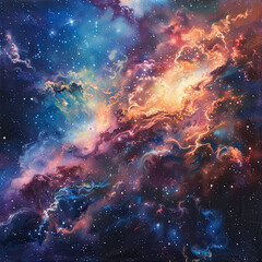 Fototapeta premium Cosmic Infinity A Stellar Backdrop