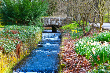 Die Orb im Kurpark von Bad Orb (Hessen, Deutschland)