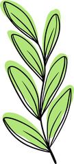 Hand drawn decorative branch 