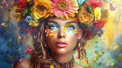 Boho style  fashion creative computer color rendering