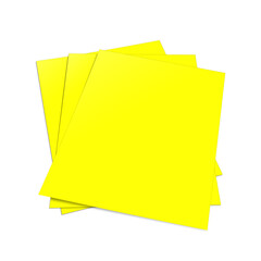 Yellow Reports blank template for presentation layouts and design. 3D rendering.