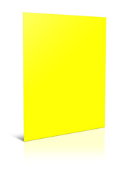 Yellow Reports blank template for presentation layouts and design. 3D rendering.