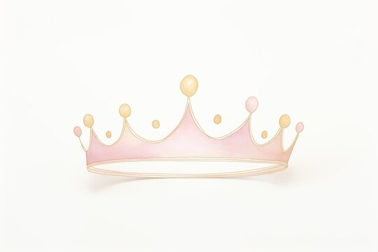 A cute crown designed for a cartoonish prince or princess, illustrated in watercolor clipart style, featuring bright golds and playful jewel tones, isolated gracefully on a white background
