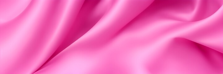 Smooth pink silk elegance background. Pink satin fabric with soft texture and flowing waves.