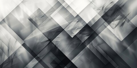 A black and white image of squares and triangles