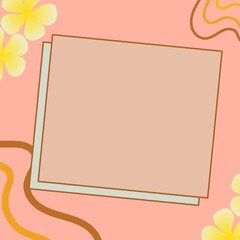 frame with flowers and butterflies