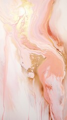 Rose gold art abstract painting.